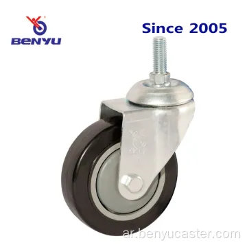 مسمار متوسطة المسمار الأسود PVC Castor Wheel